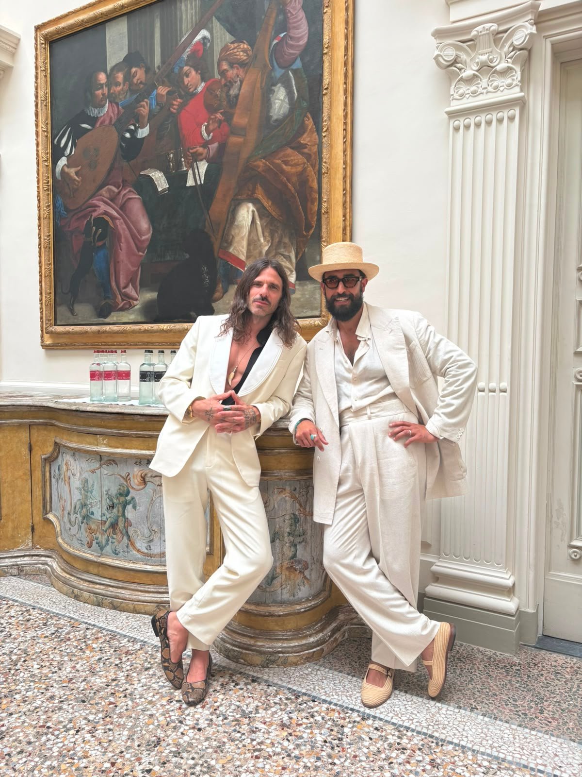 Shed Stoune founder standing with artist Mark Maggiori in New York